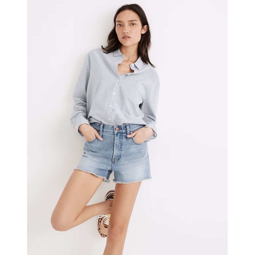 Madewell The Perfect‎ Jean Short in Balsam Wash TENCEL Denim Edition size 27